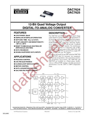 DAC7624UB/1K datasheet  